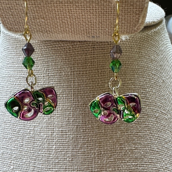 Mardi Gras Enamel and Colorful Beaded Earrings 2/$22 - Picture 8 of 8